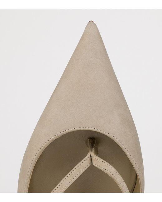 Christian Louboutin Natural Twistissimo Nubuck Leather Slingback Pumps 60