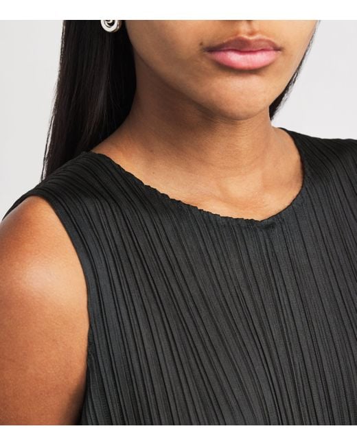 Pleats Please Issey Miyake Black Lamp Shade Midi Dress