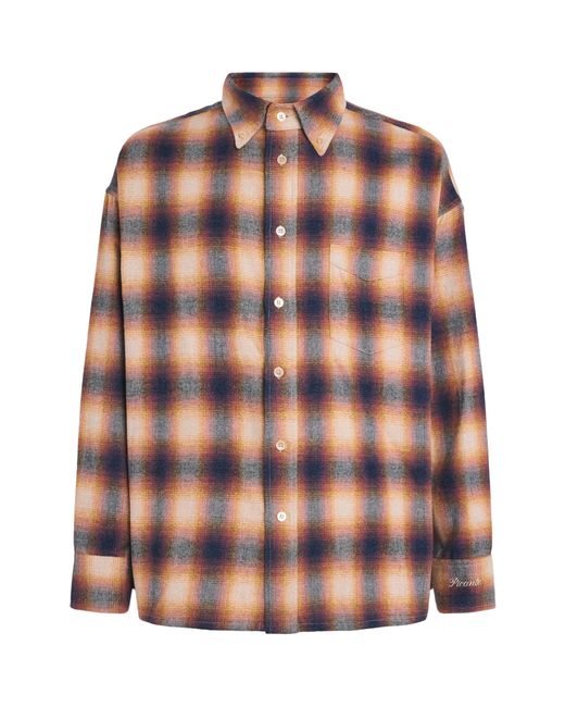 Picante Multicolor Cotton Flannel Check Rocco Shirt for men