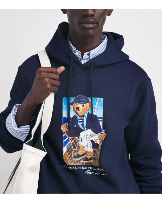 Polo Ralph Lauren Blue Polo Bear Hoodie for men