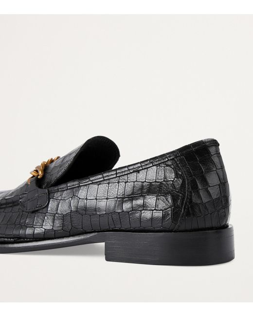 Kurt Geiger Black Leather Luca Loafers for men