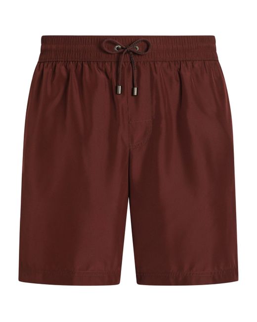 Dolce & Gabbana Purple Drawstring Swim Shorts for men