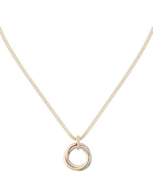 Cartier Metallic Rose And Diamond Trinity Necklace