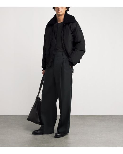 Canada Goose Black Down Chilliwack Aviator Bomber Jacket for men