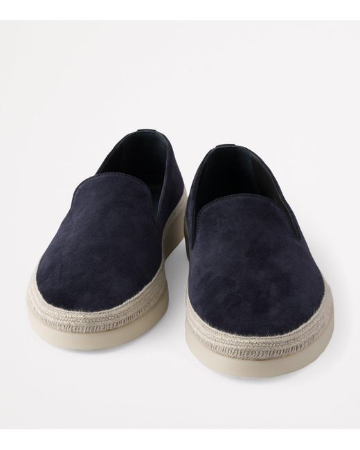 Prada Blue Suede Loafers for men