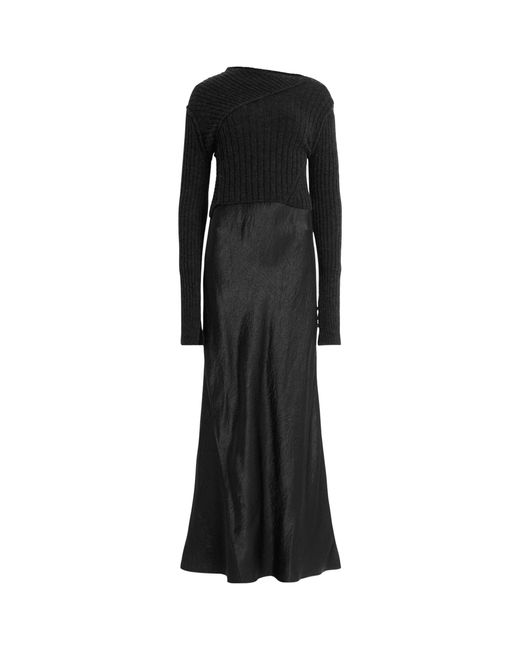AllSaints Black 2-in-1 Amos Sweater Dress