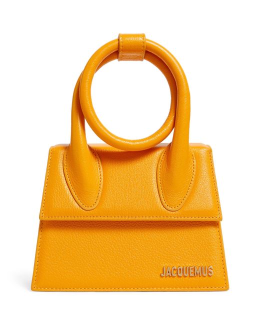 Jacquemus Yellow Leather Le Chiquito Nœud Top-handle Bag