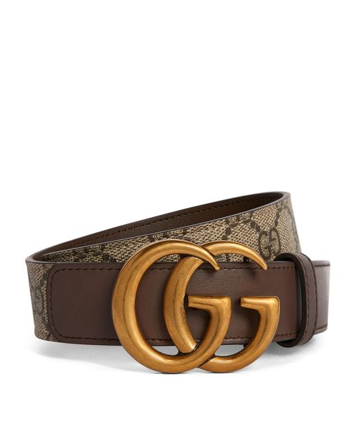 Gucci Natural GG Belt With Double G Buckle