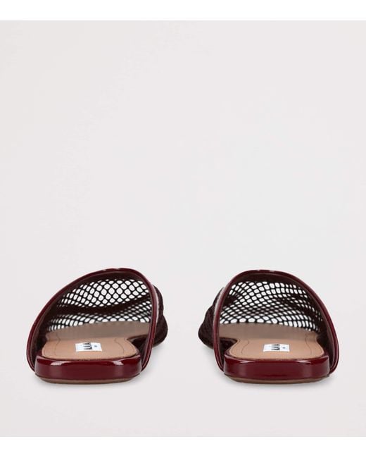 Alaïa Brown Fishnet Mules