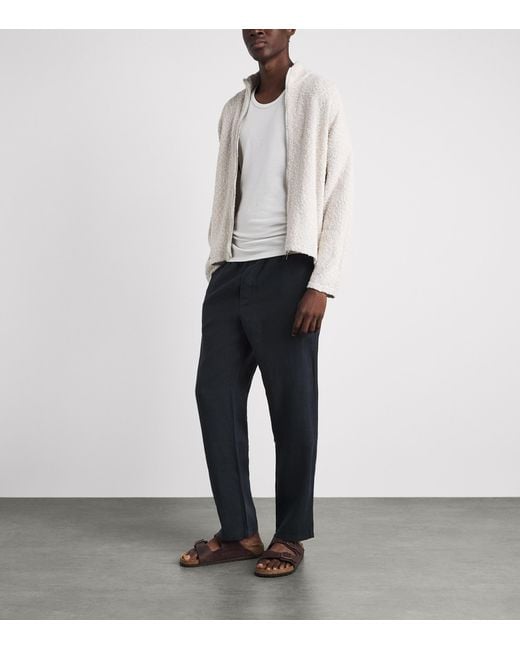 Samsøe & Samsøe Blue Linen Sajabari Straight Trousers for men