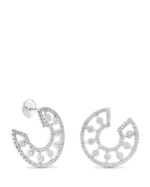De Beers White And Diamond Dewdrop Earrings