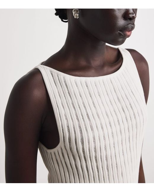 Valentino White Knitted Isabela Midi Dress