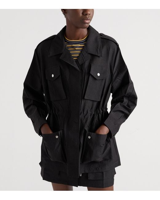 Prada Black Garment-Dyed Field Jacket