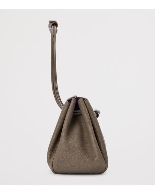 Loewe Brown Large Grained Leather Madrid Shoulder Bag