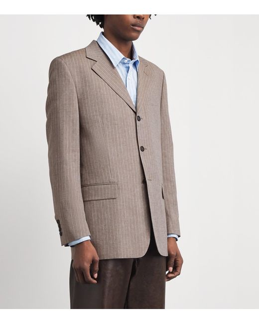 sunflower Brown Linen-Wool Show Blazer for men