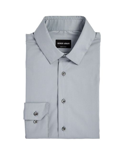 Giorgio Armani Gray Cotton-blend Shirt for men