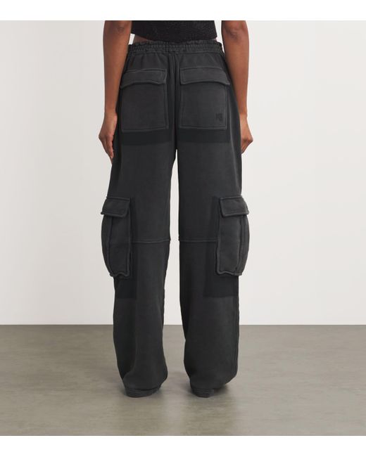 Alexander Wang Black Shadow Pocket Cargo Sweatpants