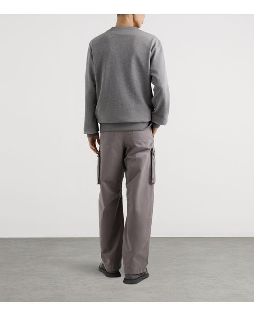 Dolce & Gabbana Gray Cotton Graphic Sweatshirt