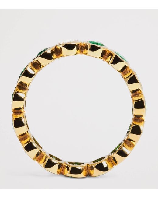 SHAY Green Diamond And Emerald Eternity Ring