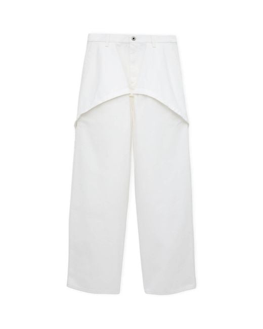 Loewe White X Paula's Ibiza Cotton Panelled Trousers