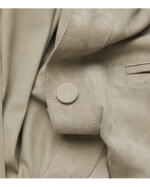 Giorgio Armani Gray Suede Overshirt for men