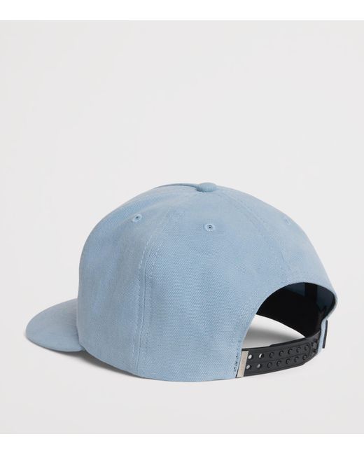 Amiri Blue Cotton Embroidered Logo Cap for men
