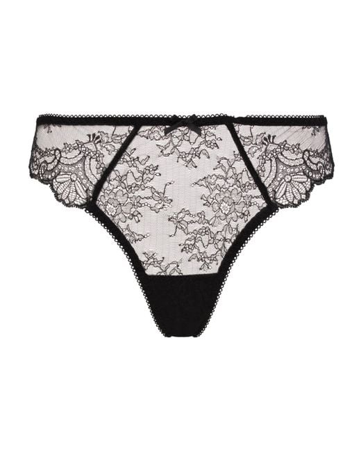Aubade Gray Lace Tanga