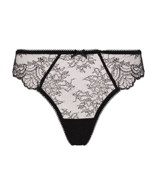 Aubade Lace Tanga In Gray Lyst