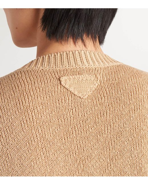 Prada Natural Cotton Cardigan