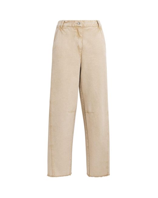 MAX&Co. Natural Straight Carpenter Trousers