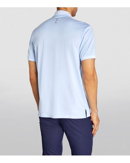 RLX Ralph Lauren Blue Logo Short-sleeve Polo Shirt for men