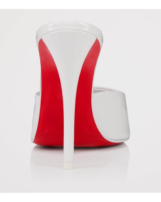 Christian Louboutin White Miss Z Mule Patent Leather Mules 100