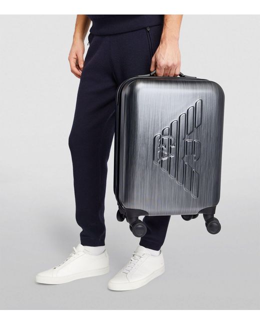 Emporio Armani Blue Logo Suitcase (56cm) for men