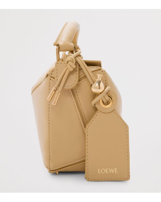 Loewe Natural Mini Leather Featherlight Puzzle Top-Handle Bag