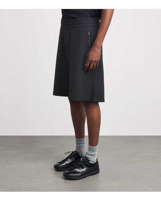Moncler Black Logo Shorts for men