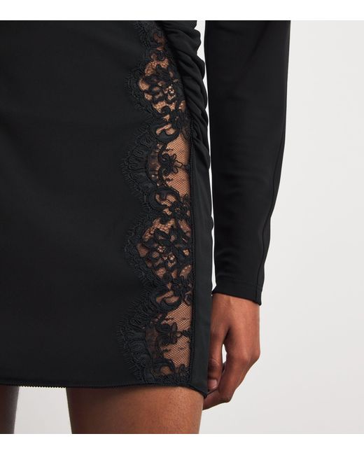chinese dress ladies STELLA MCCARTNEY BLACK LACE MINI DRESS IT 40 UK 8