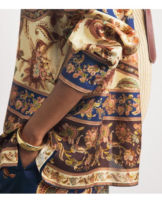Zimmermann Multicolor Silk Printed Aster Shirt