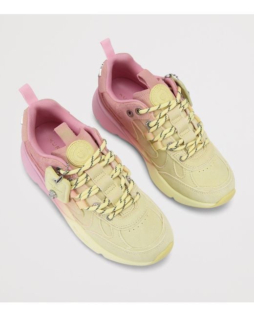 Kurt Geiger Pink Suede Kurt Runner Sneakers