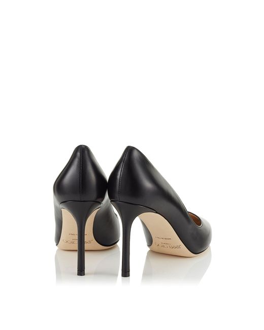 Jimmy Choo Black Romy 85 Leather Pumps