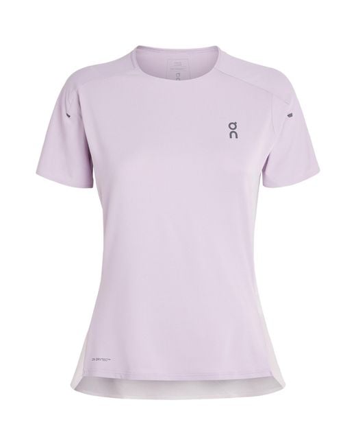 On Shoes Purple Performance T-Shirt