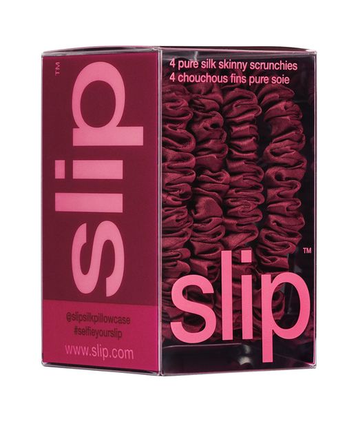 Slip Red Pure Silk Skinny Scrunchies
