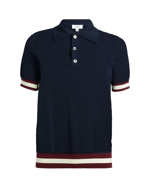 CHE Blue Knit Polo Shirt for men