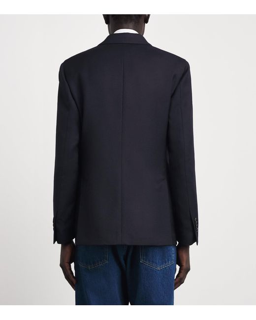 Lardini Blue Wool Double-Breasted Blazer for men