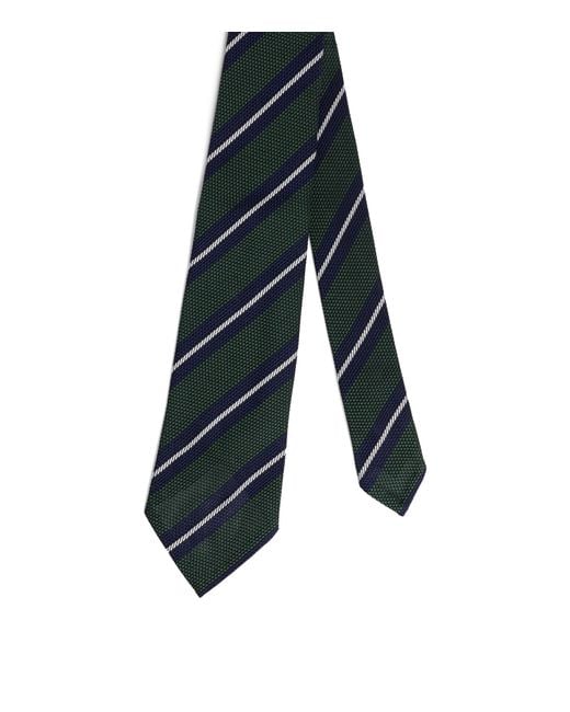 Dunhill Blue Silk Grenadine Stripe Tie for men