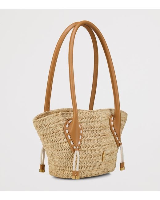 Christian Louboutin Metallic Venus Mini Raffia Basket Bag