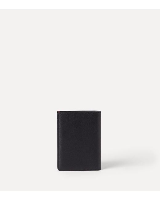 Brunello Cucinelli Black Leather Capretta Passport Holder for men