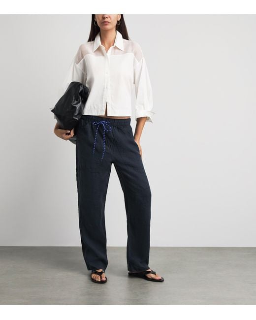 Rag & Bone White Poplin-Organza Elly Shirt