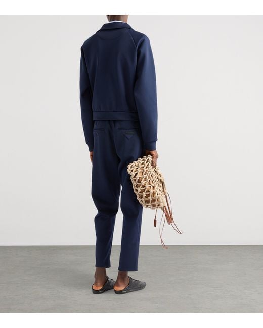 Prada Blue Technical Slim Jacket for men