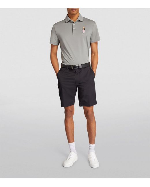 RLX Ralph Lauren Gray Golf Polo Bear Polo Shirt for men
