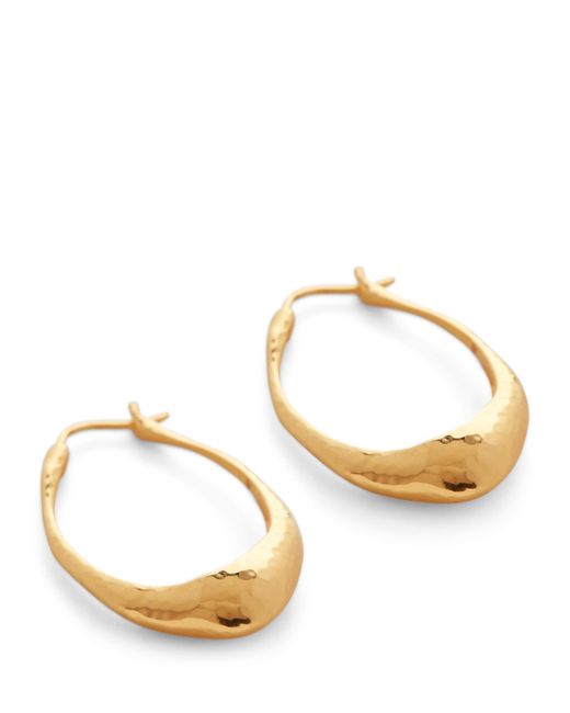Monica Vinader Metallic Medium Vermeil Deia Hoop Earrings